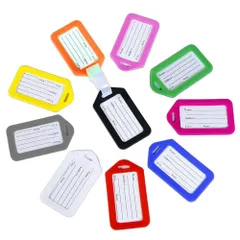 グホルダーカード旅行手荷物 ネームプレート 旅行 スーツケースタグ プラスチック荷物 出張用 ネームタグ ラゲージタグ 10個セット 荷物タグ