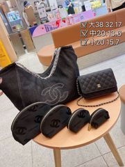 シャネル5点セットコンボパックCHANEL 黒シャネル ショルダーバッグクロスボディバッグハンドバッグチェーンバッグ化粧品バッグウォレット5点セットコンボパック