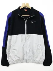 【送料無料】USA 古着 ナイキ NIKE ブルゾンジャケット ジャンパー ウォームアップジャケット 裏メッシュ 黒 グレー L■L24303AWS21-1050（4）5/30