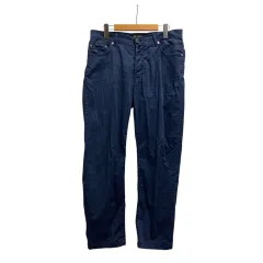 キトン Kiton ワークパンツ ボタンフライ 無地 34 紺 ネイビーのサムネイル
