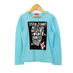 シスタージェニィ 長袖Ｔシャツ トップス グラフィックT キッズ 女の子用 130サイズ 水色 SISTER JENNI 【中古】