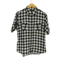 バーバリーブラックレーベル BURBERRY BLACK LABEL パッチポケット 半袖チェックシャツ メンズ JPN：3 