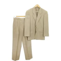 エンポリオアルマーニ EMPORIO ARMANI シングルスーツ セットアップ 上下  テーラードジャケット 背抜き スラックス 44 XS 茶 ブラウン /MN4 ■GY18