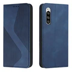 【即日発送】適応6.1インチ 5 5 5 ケース ケース ケース Xperia Xperia 耐衝撃 手帳型 手帳型 カードポケット収納 スタンド機能 SO-01M SO-01M - SOV41 au スマホケース LODROC LODROC 青 手帳型ケース