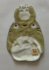となりのトトロ ミニタオル ハンカチ 良質タオル スタジオジブリ トトロ型グリーン