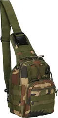X-cross クロス ワンショルダーバッグ 大容量 メンズ 釣り 小さめ ミリタリー おしゃれ 小型 ボディバッグ 3way ミリタリーバッグ 軽量 多機能 アウトドア 斜めがけ 肩掛け 小物入れ 迷彩(T-8,  Free Size)