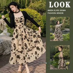 ワンピース ロングワンピース カーディガン 長袖 レディース 春 ロング丈 キャミソールワンピース きれいめ 着痩せ 2点セット 花柄 春新作 バラ