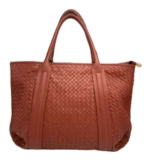 GIORGIA MILANI 編み込み レザー ２WAY トートバッグ 4