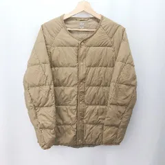 ◇ ⊇ UNIQLO ユニクロ ダウン混合 長袖 ダウンジャケット サイズS カーキ系 メンズ E  【1506190012162】