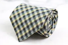 モダ サルディナ ブランド ネクタイ シルク チェック柄 PO メンズ グレー MODA 【中古】