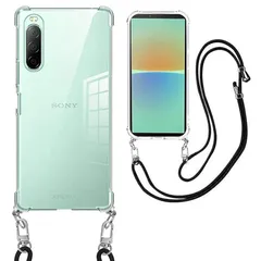 weiaoluo Xperia 10 III/Xperia 10 III lite ケース SO-52B SOG04 ケース クリア ショルダー 耐衝撃 カバー 薄型 TPU 軽量 肩がけ 首掛け 紐付きバンパー カバー Sony エクスペリア10III  1