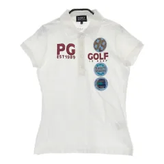 サイズ：0 PEARLY GATES パーリーゲイツ  半袖ポロシャツ 3点ワッペン ホワイト系 [240001169717] ゴルフウェア レディース ストスト