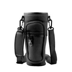 【ドリンクもスマホもこれ1つ】スマホも入る 水筒カバー ケース ホルダー軽量 撥水 500mlペットボトル対応 2ポケット式