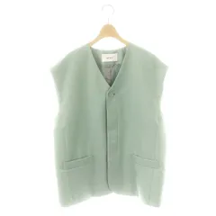 アストラット ASTRAET ジレ ベスト Vネック オーバーサイズ スモークグリーン /ES ■OS