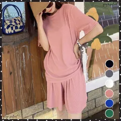 スポーツウェア レディース 春夏部屋着半袖 ショートパンツ カジュアル ウェア ルームウェア セット 薄手 可愛い おしゃれ シンプル ゆったりパジャマ セット 無地 部屋着 韓国風