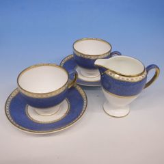 ウェッジウッド　ユーランダーパウダーブルー　カップ＆ソーサー２客　クリーマー　ブランド西洋食器【mxm146】