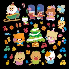 「にぎやかなクリスマス」冬の壁面飾り