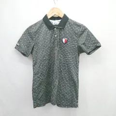 ◇ ⊂ adidas アディダス ドット柄 半袖 ポロシャツ サイズM ブラック系 レディース E  【1506190002804】