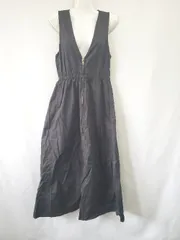 ◇ ⊂ ZARA ザラ ジップアップ ノースリーブ ロング ワンピース サイズEUR S USA S MEX 26 ブラック系 レディース E  【1508060001320】