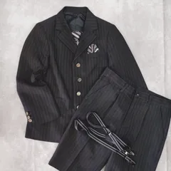 キャット　130㎝　フォーマルスーツ　4点セット　七五三　グレー系　ジャケット　ハーフパンツ　ネクタイ　サスペンダー　入学式　卒業式　セレモニー　発表会