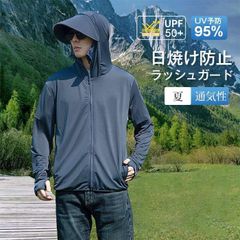 メンズ UVカット95%以上 ラッシュガード 釣り アウター 夏 アイスシルク 接触冷感 超通気 速乾 防風 日焼け防止 xzzhang299