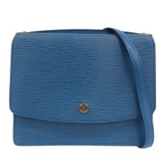 【本物保証】 ルイヴィトン LOUIS VUITTON エピ グルネル M52365 斜め掛け ショルダーバッグ トレドブルー