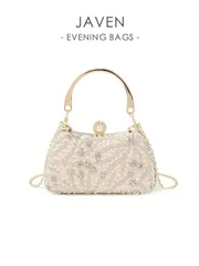 バッグ レディース ドレスバッグ イベント お呼ばれ ウェディングにぴったりの 大人可愛いパールチェーン クラッチバッグ 1個