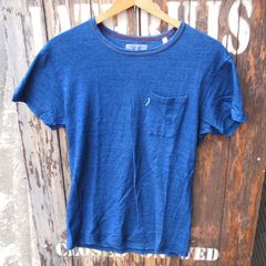 【BLUE BLUE】ブルーブルー  ハリウッドランチマーケット ハリラン 聖林公司 インディゴ Tシャツ  3 (L)