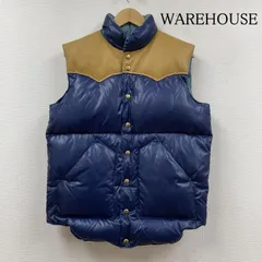 デ*。様 美品WAREHOUSE ウエアハウス オールレザーダウンベスト L