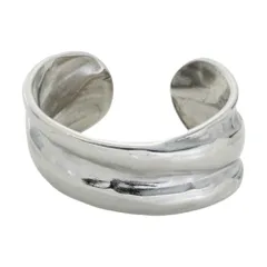 【シルバー × ワンサイズ】[Cream dot. クリームドット公式] イヤーカフ レディース ステンレス製 イヤーカフ 金属アレルギー つけっぱなし サージカルステンレス イヤカフ 片耳用 クラフト調 歪み メタル 大人