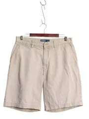 【お得なクーポン配布中!】 00s ポロ ラルフローレン コットン チノ ショートパンツ メンズ 33 / 古着 オールド ショーツ 短パン ノータック ポロチノ アーミー タイプ