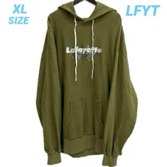 LFYT ラファイエット ロゴフーディー スウェットパーカー 裏起毛 フラワー刺繍 藤 WISTERIA LOGO US COTTON  PIGMENT DYED HOODIE オリーブ メンズ 秋 ゴーゴー古着久喜倉庫店B9729のサムネイル