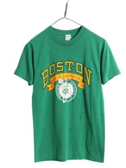 【お得なクーポン配布中!】 80s USA製 チャンピオン セルティックス イラスト プリント Tシャツ メンズ M 小さめ S ヴィンテージ NBA バスケ キャラクター トリコタグ