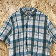 エディーバウアー　チェック　キャンプアウトドア　半袖シャツ　メンズM e4