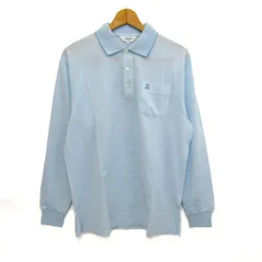 ランバン ポロシャツ 長袖 スポーツウエア ゴルフ ブランド トップス 日本製 メンズ 42サイズ 水色 LANVIN 【中古】のサムネイル