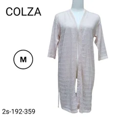 COLZA コルザ サマーニット ロングカーディガン 透かし編み 5分袖 M