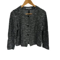 極美品 セオリーリュクス ラナイ ノーカラージャケット ツイード 日本製 M Theory luxe - theory luxe 22AW 完売 ツイード ノーカラー