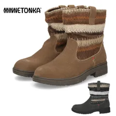 ミネトンカ ブーツ レディース MINNETONKA JOLI ジョリ 82047 82045 ニットブーツ ショートブーツ ローヒール ファブリック クッション 厚底 防寒のサムネイル