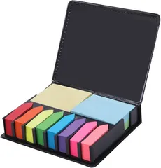 ルボナリエ 付箋 大容量セット 12種類 専用ケース付き 事務用品(カラフル 12色)