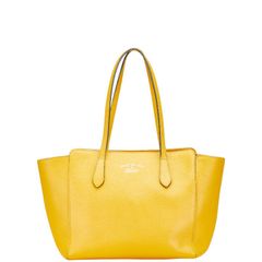 グッチ スウィング ショルダーバッグ トートバッグ 354408 イエロー レザー レディース GUCCI【1-0220178】