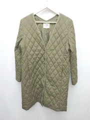 ◇ PEACE ピース 中綿 キルティング 長袖 コート サイズF カーキ レディース P  【1404250015668】
