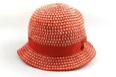 フルラ バケットハット ハートチャーム 帽子 ブランド レディース オレンジ系 Furla 【中古】