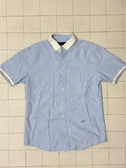 ハ2505-10-4342 グリーンレーベルリラクシング　green label relaxing　半袖シャツ　水色　M