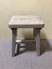 天然古材　手作り角形スツール