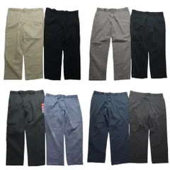古着卸 まとめ売り ディッキーズ Dickies 874 ワーク パンツ 8枚セット (メンズ 44 /46 ) ブラック ネイビー ベージュ 中古 古着 NA8506