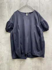 極美品✨YOKO CHAN　ペプラムブラウス　異素材　ドッキング　ギャザー　M位 240126_yokochan99232_299d9d4c-