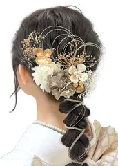 [JZOON] 髪飾り 人気 髪飾り セット ヘアアクセサリー ヘアーアレンジ 花 ドライフラワー 水引 振袖 和服 和装 着物 袴 浴衣 成人式 結婚式 卒業式 七五三 お祭り ポニーテール