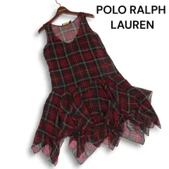 POLO RALPH LAUREN ポロ ラルフローレン 春夏 タータンチェック♪ シアー チュール ワンピース Sz.4/160/88A　レディース