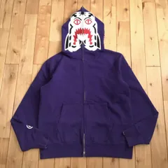 ホワイト タイガー パーカー Lサイズ a bathing ape BAPE Tiger full zip hoodie Purple エイプ ベイプ アベイシングエイプ