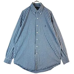 ラルフローレンRalphLauren BLAKE長袖チェックシャツボタンダウンシャツ好配色マルチカラー青ブルー紺ネイビー水色ライトブルー白ホワイトポニーロゴ刺繍Y2Kグランパコアネオストリートコットンvintageヴィンテージ50529
